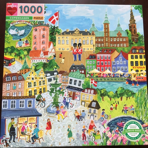 Copenhagen 1000-Piece Puzzle - Colorful Cityscape - Picture 1 of 8